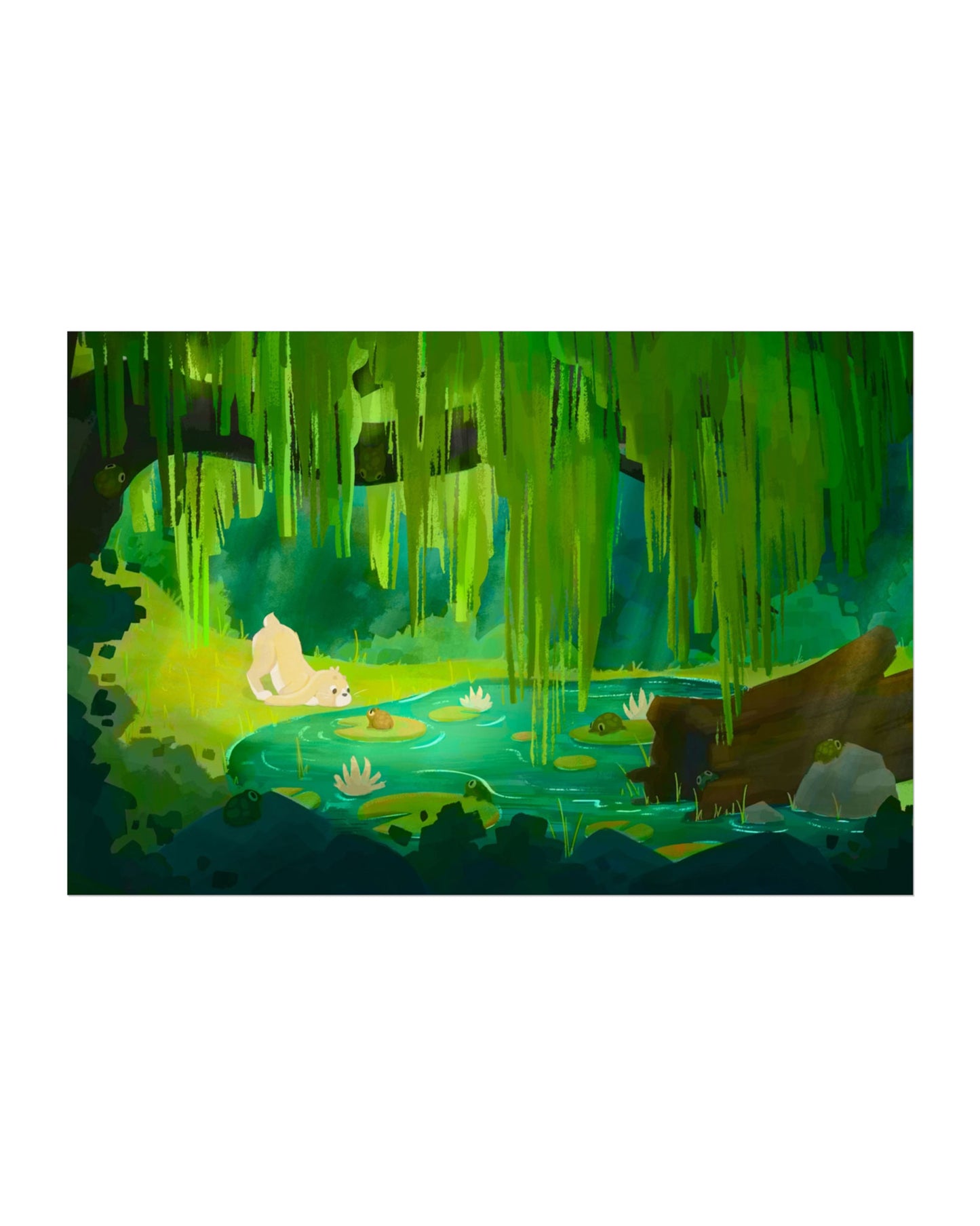 Bunny and Frogs Print