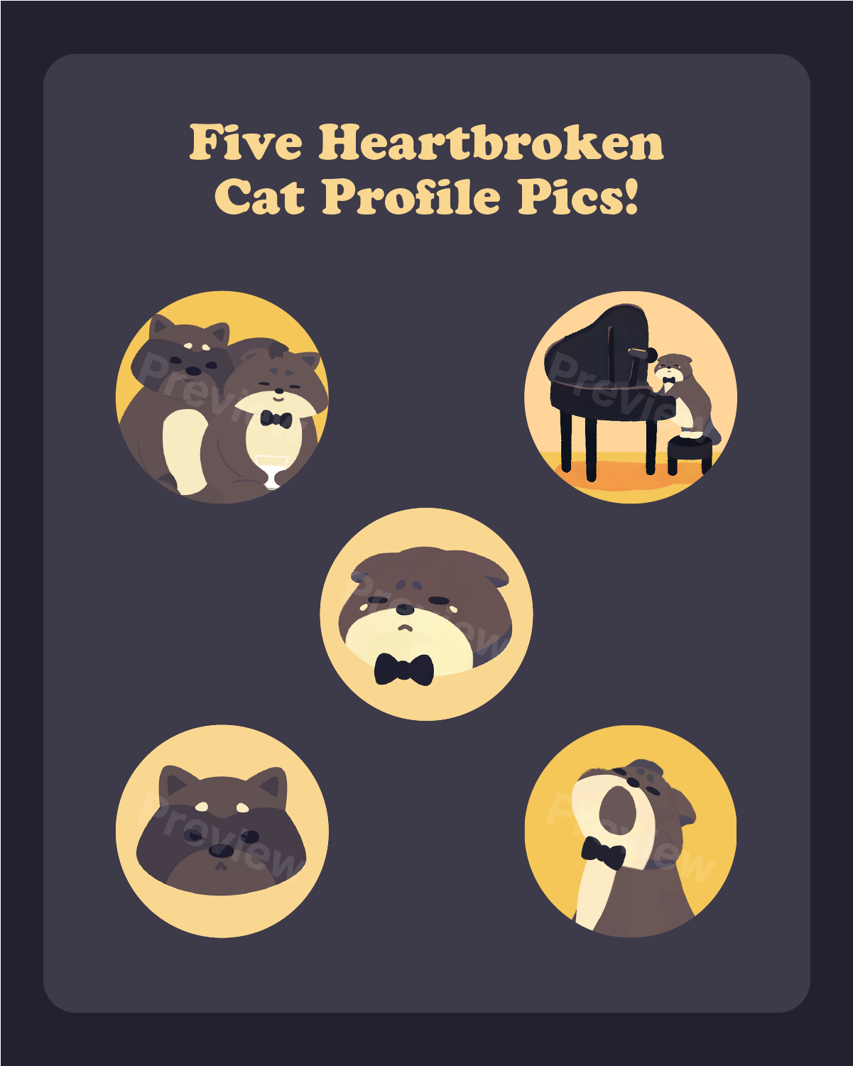 Heartbroken Cat Wallpaper + Profile Pic Pack