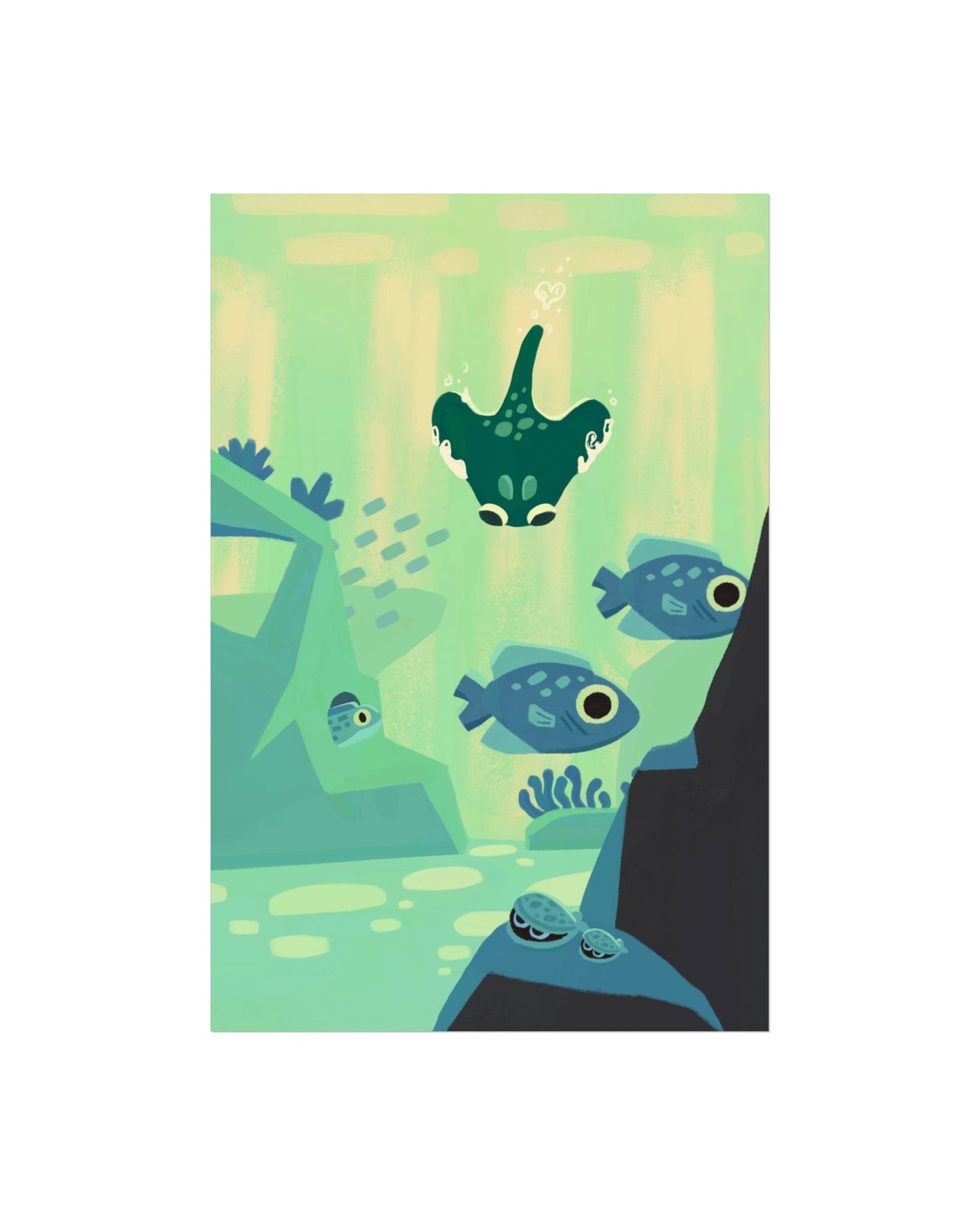 Happy Stingray Print