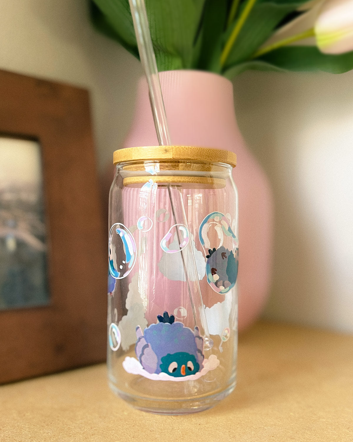 Bathing Pigeon Glass