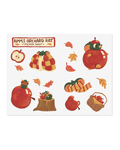 Apple Orchard Rat Sticker Sheet