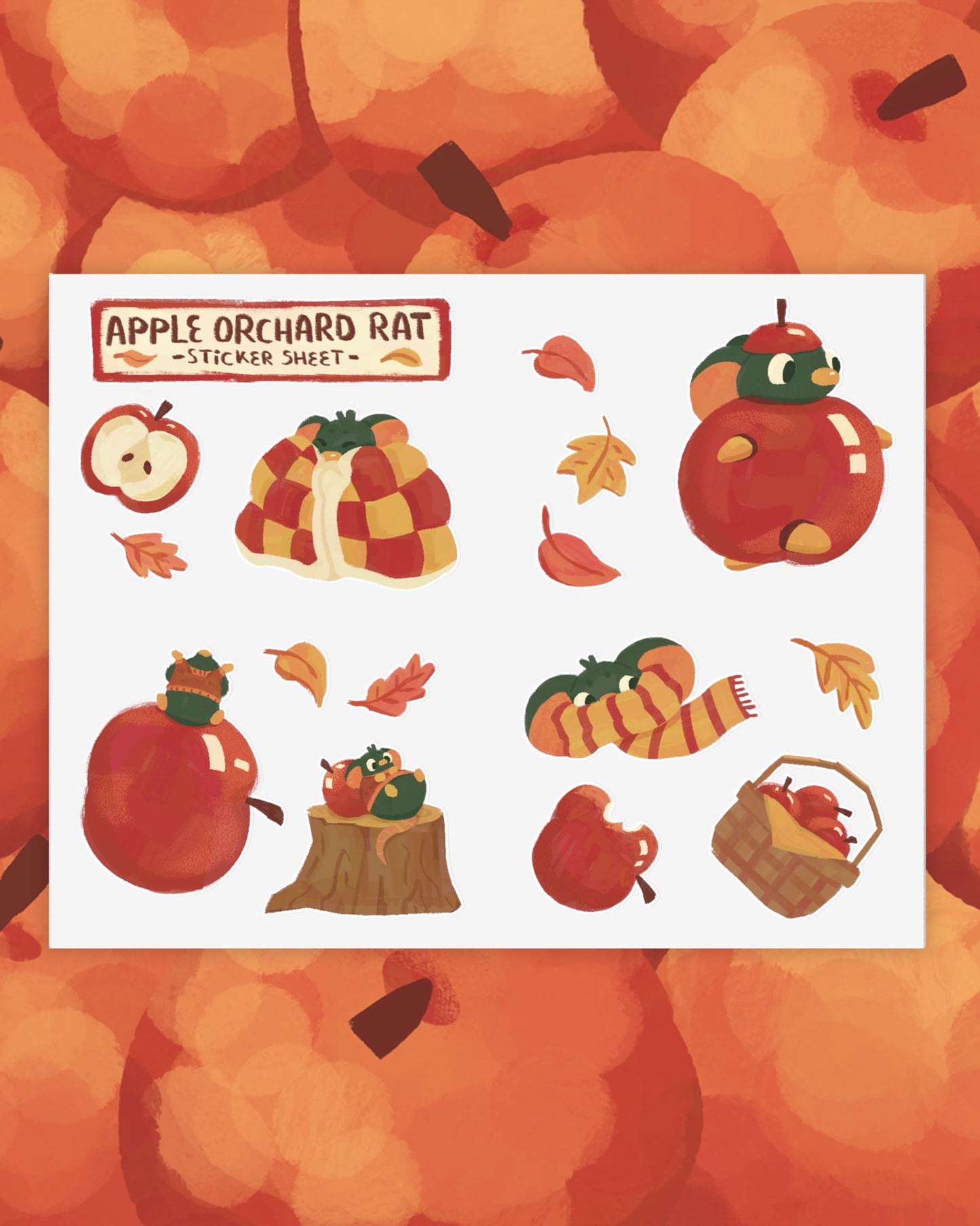 Apple Orchard Rat Sticker Sheet