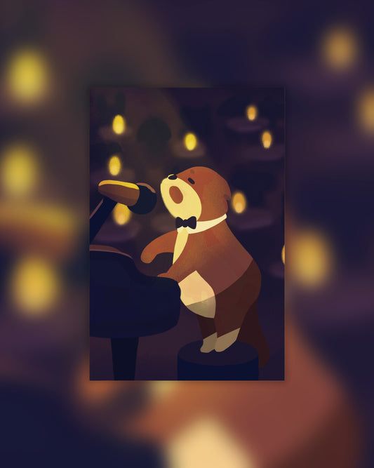 Heartbroken Cat Jazz Print V1