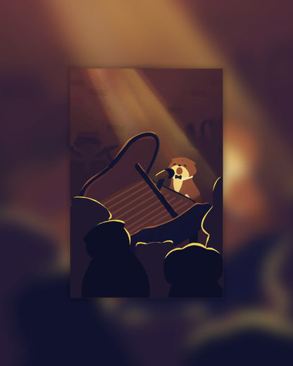 Heartbroken Cat Jazz Print V2