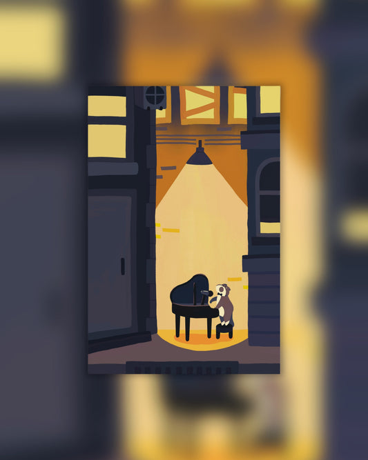 Heartbroken Cat Print